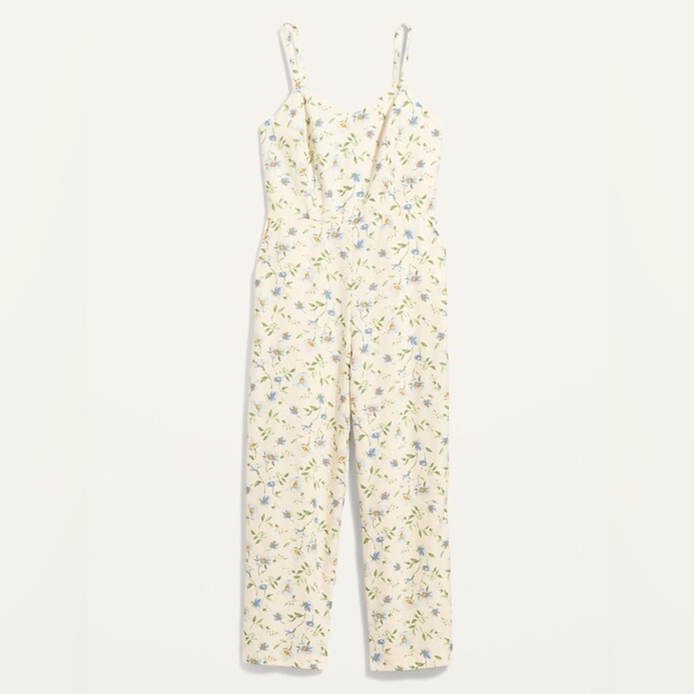 Old Navy Flower Print Jumpsuit Women Medium